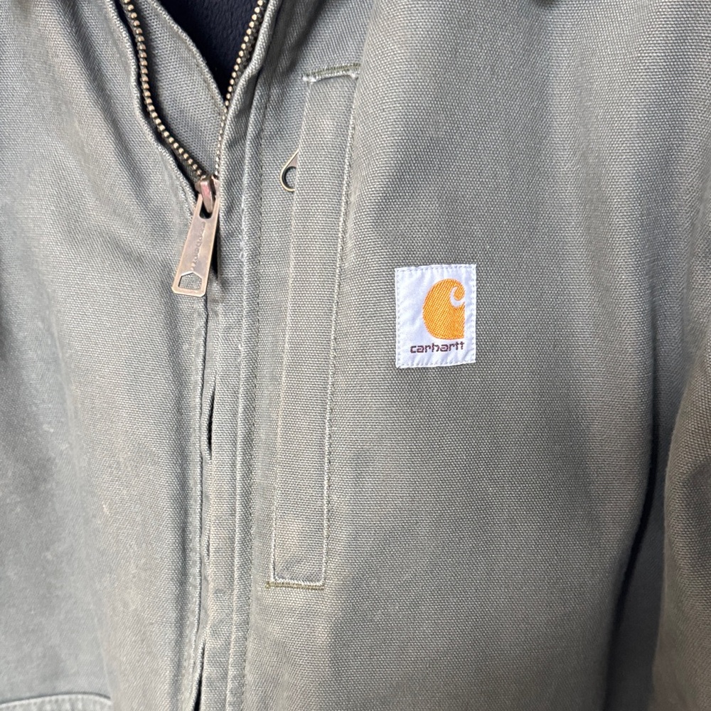 Carhartt Mens Olive Heavy Duty Jacket - Picture 3 of 6